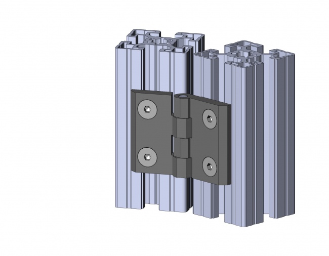Scharnier, Türscharnier, Drehgelenk, Aluminiumscharnier, Aluscharnier, Scharniere, Aluminiumscharniere, Türscharniere, Drehgelenke, Aluminium, Alu, Aluscharniere, nicht aushängbar, fest, fix, 2010 A 2020 SW 01 F, 2010 A 3030 SW 01 F, 2010 A 4040 SW 01 F, 2010 A 4545 SW 01 F