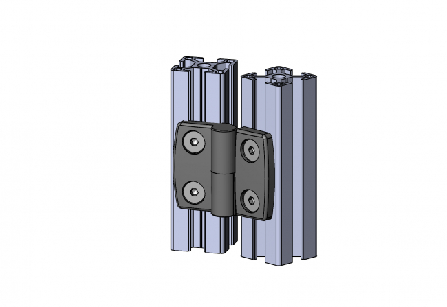 Kunststoffscharnier aushängbar