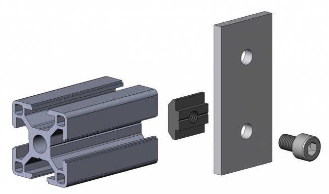 Nutenstein Nut 8 mit Führung