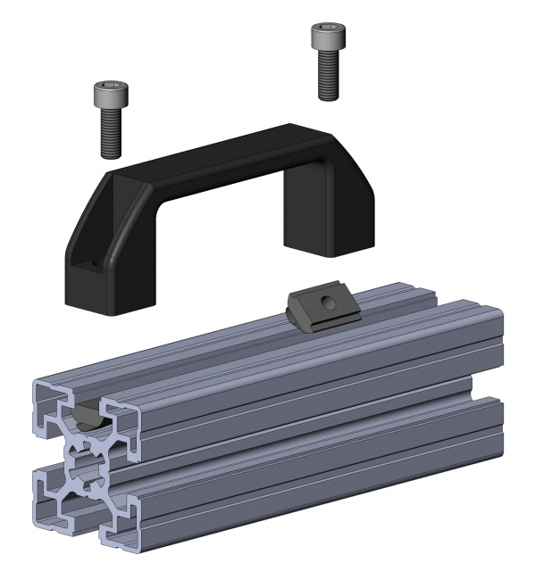 Nutenstein Nut 10 trapez, einschwenkbar mit Feder
