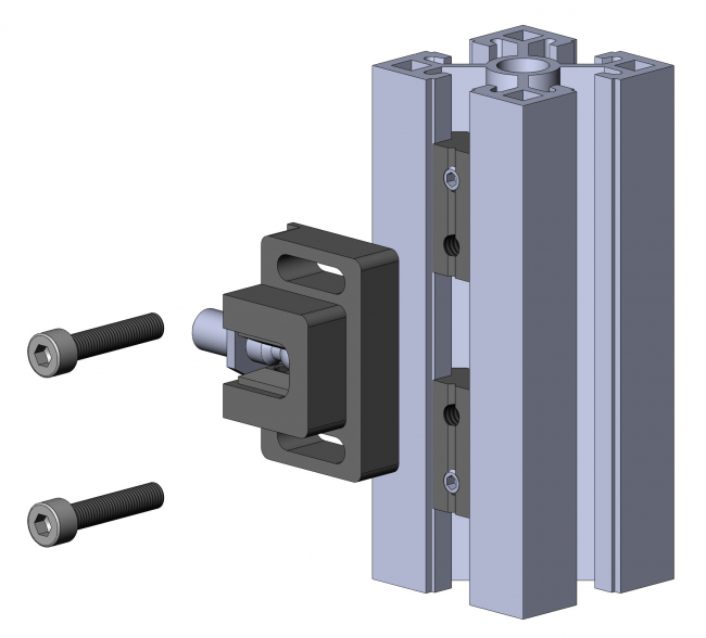 Nutenstein fixierbar Nut 10 mit Führung Nutenstein fixierbar Nut 10 mit Führung
