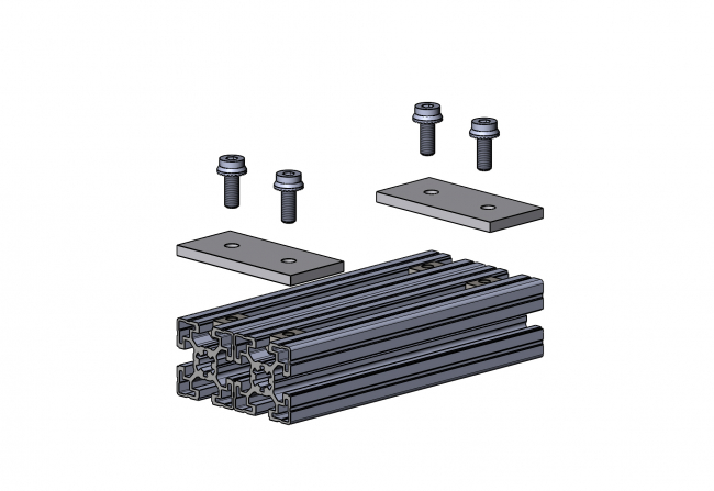 Innensechskant, Innensechskantschraube, Ripp, Schraube M8x20, Stahl, verzinkt, TexEnMa, Winkelmontage, 3510 S 0820 VZ 03