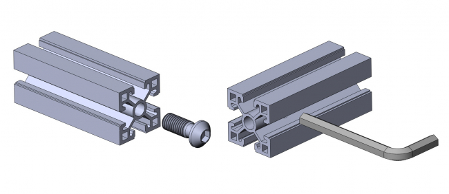 Schraube Nutkopf Rund