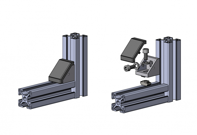 Abdeckkappe für Druckgusswinkel 27x27x28 Abdeckkappe, PA, Kunststoff, Druckgusswinkel, 4010 A 2727 EL03, schwarz