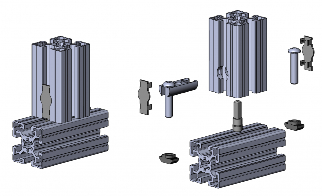 Bolzenverbinder, Nut 10, Spannverbinder, Bolzenverbinder Nut 10, Bolzenverbinder 40, Bolzenverbinder 50, Bolzenverbinder 60, Bolezenverbinder 80, Bolzenverbinder 90, 4610 S 1040 VZ 01, 4610 S 1045 VZ 01, 4610 S 1060 VZ 01, 4610 S 1080 VZ 01, 4610 S 1090 VZ 01