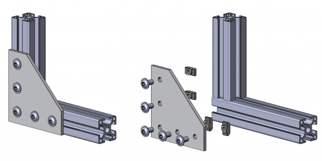 Halteplatte Winkel, Halteplatte, Winkel, T-Halteplatte, Außenverbinder, 4802 A 20060 EL 01, 4802 A 30090 EL 01, 4802 A 40120 EL 01, 4802 A 45135 EL 01