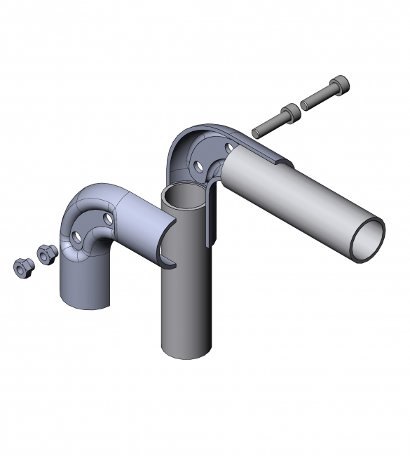 Eckverbinder 90°, 90° Verbinder, 90°-Verbinder, 90 Grad Verbinder, 90-Grad-Verbinder, 90-Grad Verbinder, Verbinder 90 Grad, Verbinder 90-Grad, Eckverbinder, Bogenverbinder, Rohrbogen, Bogenschelle, 90 Grad Schelle, Rohrprofilsystem, Rohrverbinder, Rohr Verbinder, Rohr, Verbinder, 5011 S 001 SW 01