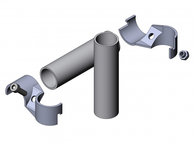 Querverbinder Querverbinder, Rohrprofilsystem, Rohrverbinder, Rohr Verbinder, Rohr, Verbinder, 5025 S 001 SW 01