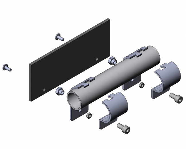 Verbinder für Anbauteile Verbinder für Anbauteile, Rohrprofilsystem, Rohrverbinder, Rohr Verbinder, Rohr, Verbinder, 5026 S 001 SW 01