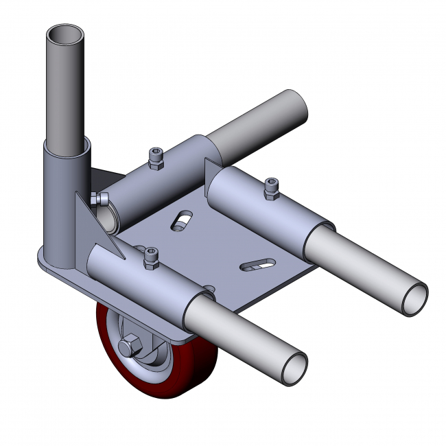 Aufnahme für Rollen rechts Aufnahme für Rollen rechts, rechts, Rollenbefestigung, Rollenhalter, Rahmen, Bodenstück, Rollenstück, Rollenadapter, Adapter, Parallelverbinder, Rohrprofilsystem, Rohrverbinder, Rohr Verbinder, Rohr, Verbinder, 5031 S 001 SW 01