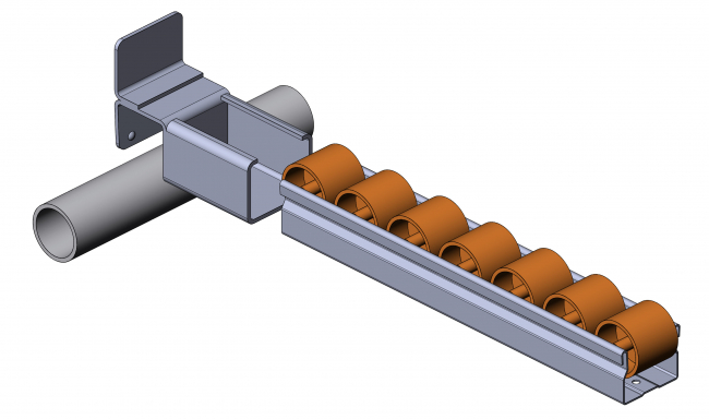 Röllchenleistenaufnahme mit Anschlag, Röllchenleistenaufnahme, Aufnahme, Anschlag, mit Anschlag, Aufnahme für Röllchenleiste, Röllchenleiste, Zubehör, 5053 S 002 VZ 01