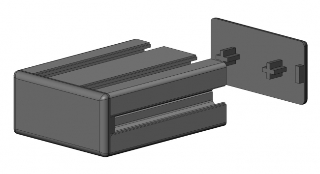 Abdeckkappen rechteckig Abdeckkappe, rechtecki, PA, Bauer Profile