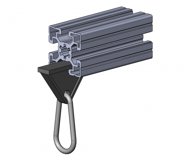 Hängegleiter Kunststoff mit Karabinerhaken Hängegleiter Kunststoff, Karabinerhaken, Hängegleiter, PA, Nut 6, Nut 8, Nut 10, Zubehör, Gleiter, 6282 K 0001 SW, 6282 K 0002 SW, 6282 K 0003 SW