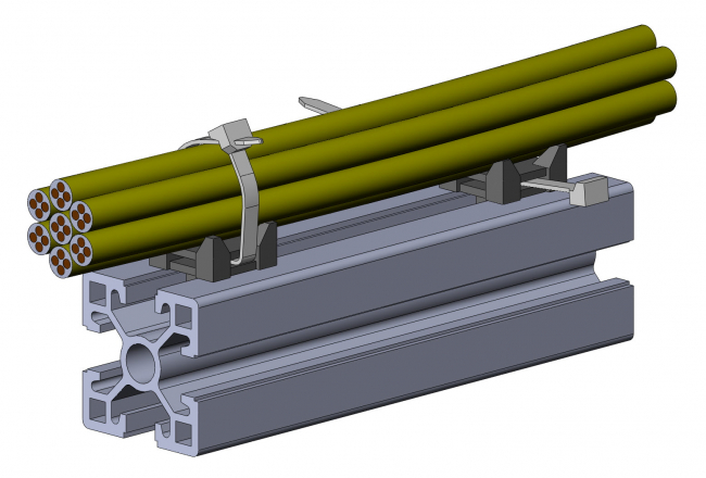Kabelblock 2-Wege Kabelblock 2-Wege, Kabelblock, 2-Wege, Kammer, Block, Kabelbefestigung, PA, Zubehör, Nut 8, Nut 10, 6332 K 0802 SW 01, 6332 K 1002 SW 01