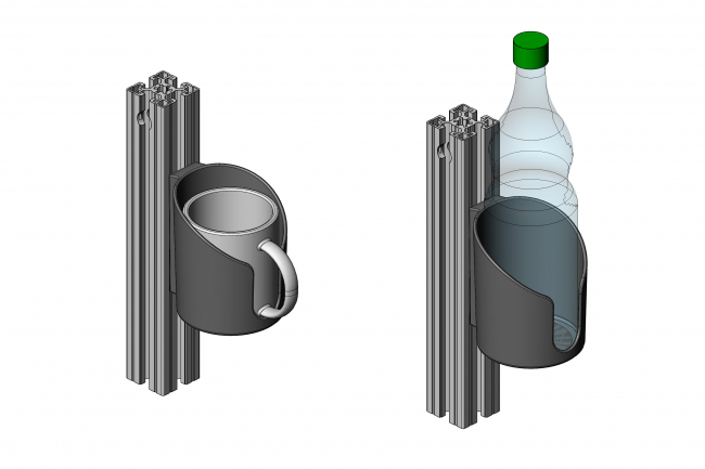 Becher- und Flaschenhalter Becherhalter, Flaschenhalter, Tassenhalter, Halter, 6402 K 0001 SW 01