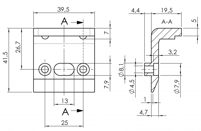Anschlag, zum Begrenzen des Schwenkbereichs von Türen und Klappen usw. Türanschlag, Türanschläge, Stopper, Begrenzer, Anschlag, Anschläge, Kunststoff, Endanschlag, Endanschläge, 2290 K 0801 SW 01