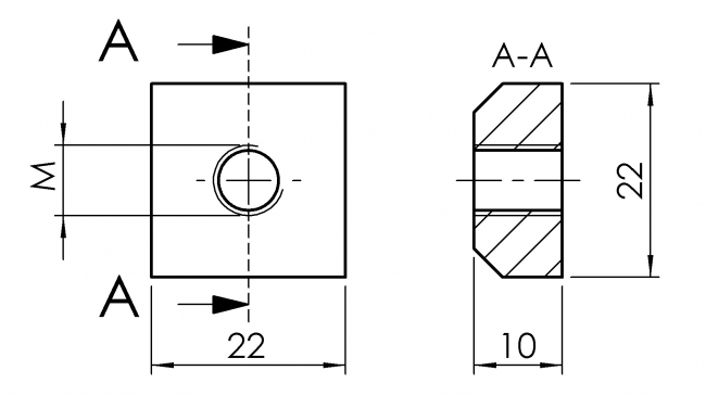 Nutenstein Nut 12 ohne Führung Nutenstein Nut 12 ohne Führung
