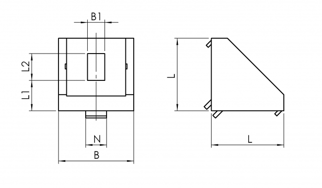 Druckgusswinkel mit Funktion Druckgusswinkel mit Funktion