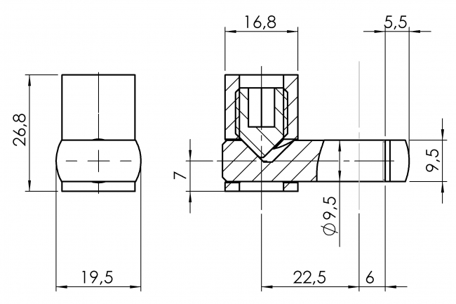 Schnellspannverbinder Nut 10 innen Schnellspannverbinder Nut 10 innen