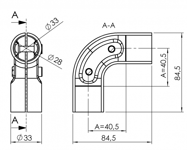 Eckverbinder 90°, 90° Verbinder, 90°-Verbinder, 90 Grad Verbinder, 90-Grad-Verbinder, 90-Grad Verbinder, Verbinder 90 Grad, Verbinder 90-Grad, Eckverbinder, Bogenverbinder, Rohrbogen, Bogenschelle, 90 Grad Schelle, Rohrprofilsystem, Rohrverbinder, Rohr Verbinder, Rohr, Verbinder, 5011 S 001 SW 01