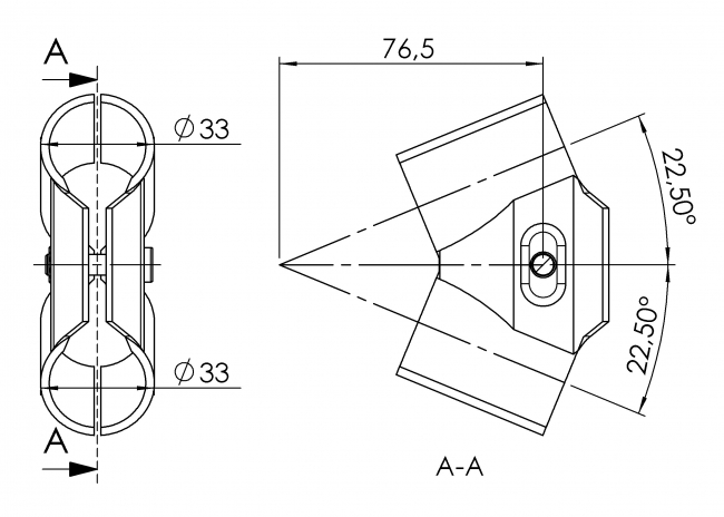 Endverbinder 45° Endverbinder 45°, Eckverbinder, 45°, 45 Grad, 45, Grad, Rohrprofilsystem, Rohrverbinder, Rohr Verbinder, Rohr, Verbinder, Diagonal, Diagonalverbinder, 45° Verbinder, 5021 S 001 SW 01