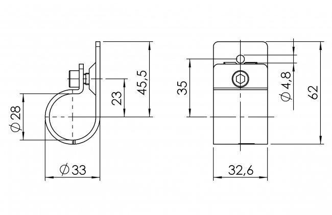 Verbinder für Anbauteile Verbinder für Anbauteile, Rohrprofilsystem, Rohrverbinder, Rohr Verbinder, Rohr, Verbinder, 5026 S 001 SW 01