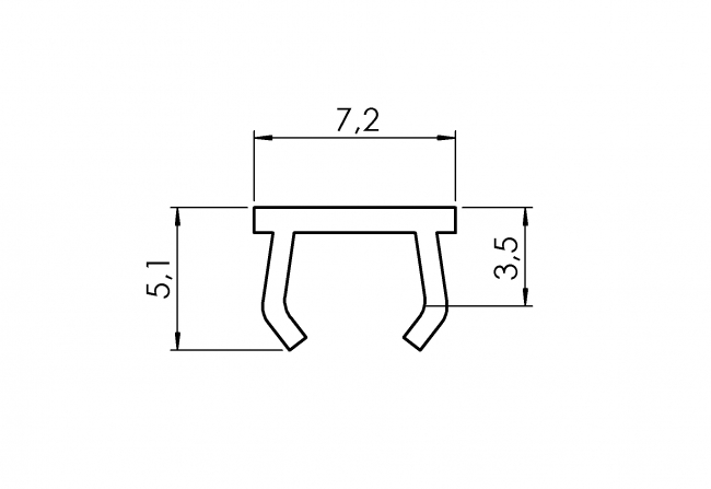 Cover Profile Slot 6 Cover Profiles, Nut 6, slot 6