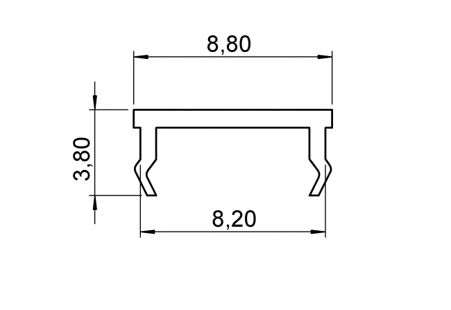 Cover Profile Slot 8 Cover Profiles, Slot 8, Nut 8