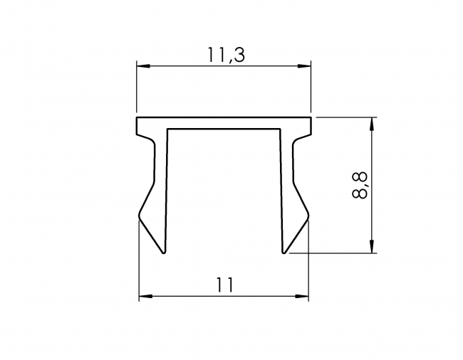 Cover Profile Slot 10 Cover Profiles, slot 10, Nut 10