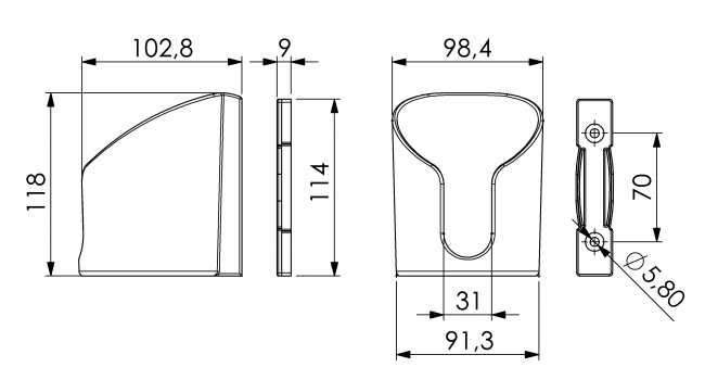 Becher- und Flaschenhalter Becherhalter, Flaschenhalter, Tassenhalter, Halter, 6402 K 0001 SW 01