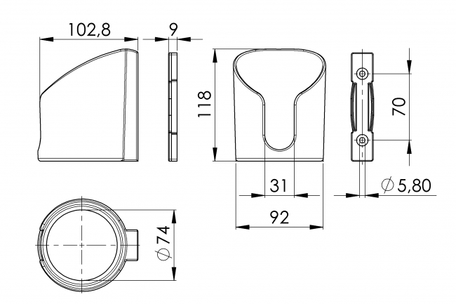 Werkzeughalter Werkzeugköcher, Werkzeughalter, Maschinenhalter, Halter, 6402 K 0002 SW 01