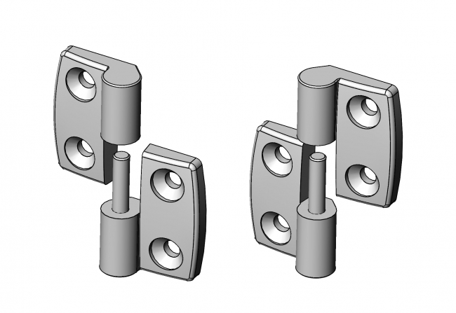 Kunststoffscharnier aushängbar