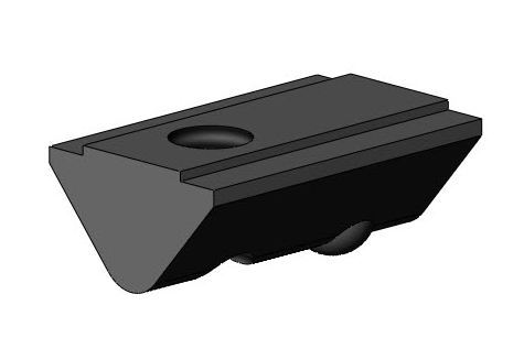 Nutenstein Nut 8, einschwenkbar mit Führung und Kugel