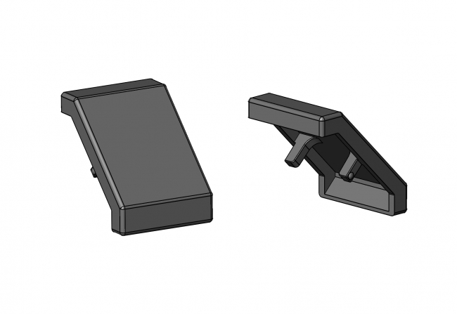 Abdeckkappe für Druckgusswinkel 27x27x28 Abdeckkappe, PA, Kunststoff, Druckgusswinkel, 4010 A 2727 EL03, schwarz