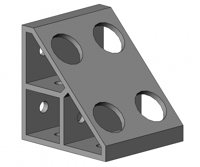 Eckwinkel gezogen 2N, schwer Eckwinkel, gezogen, 2N, Schwerlastwinkel, Nut 10, Aluminium, Alu, ESD, 4020 A 7480 EL 01, 4020 A 8490 EL 01
