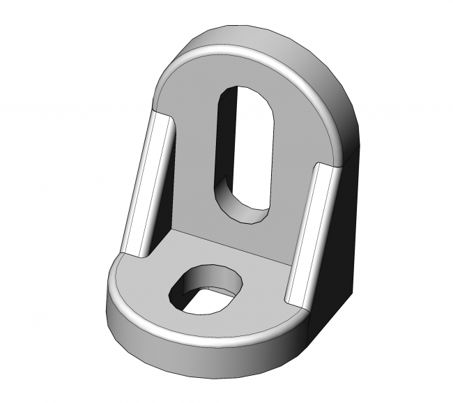 Radiuswinkel 38x28 Eckwinkel, Druckgusswinkel, Radiuswinkel, Radius