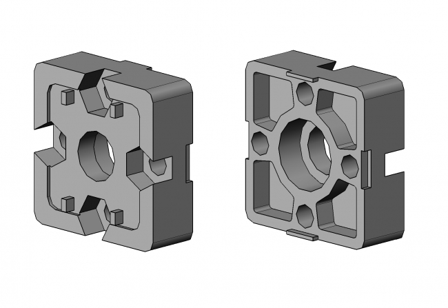 Verbinder 90° Verbinder 90°, Nut 8, Nut 10, Bosch, Bauer, AL DG, Aluminium, Druckguss, TecEnMa, 4202 AL 4510 EL 01, 4202 AL 3008 EL 01