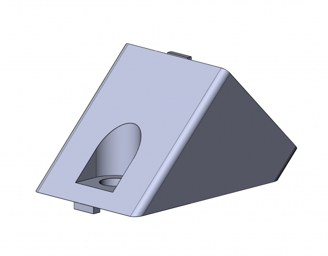 Schrägverbinder 45° Nut 8 40x40 Schrägverbinder 45°, Schrägverbinder 45 Grad, 45 Grad Verbinder, 45° Verbinder, Diagonalverbinder, 4401 Z 4045 SI 01