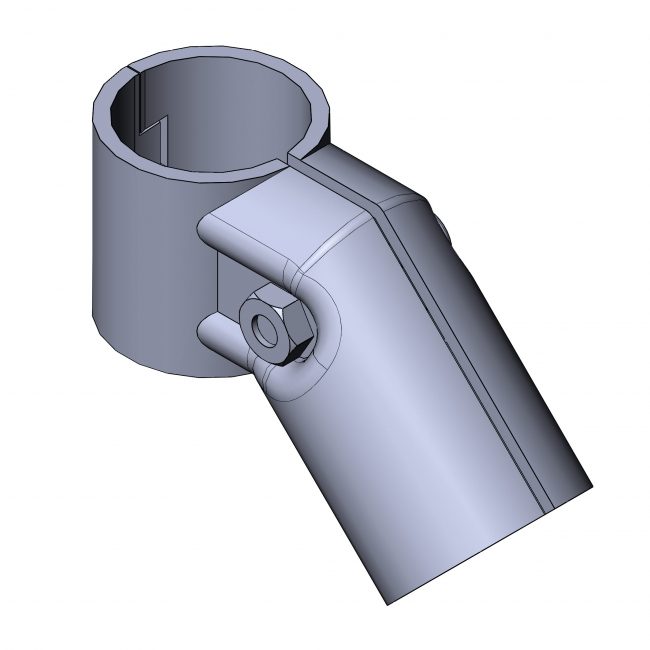 Verbinder 45°, Verbinder 45 Grad, 45, Grad, 45°, Diagonalverbinder, 5020 S 001 SW 01, Rohrprofilsystem, Rohrverbinder, Rohr Verbinder, Rohr, Verbinder