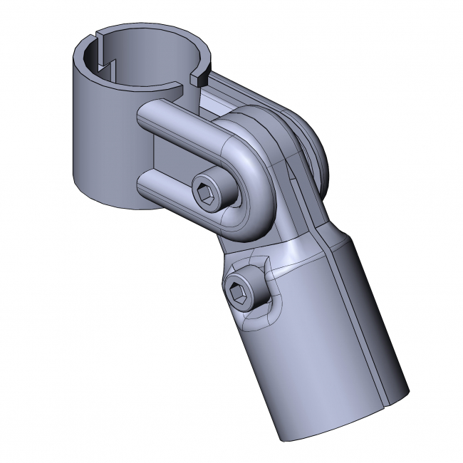 Gelenkverbinder 1-fach Gelenkverbinder 1-fach, Rohrprofilsystem, Rohrverbinder, Rohr Verbinder, Rohr, Verbinder, 5023 S 001 SW 01
