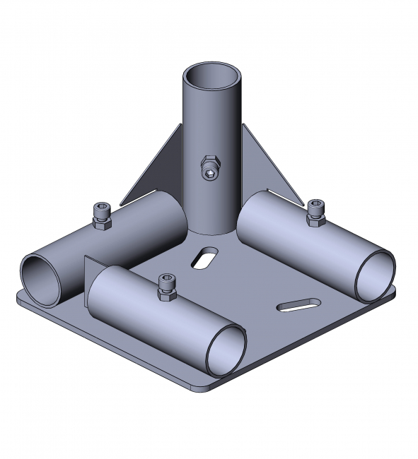Aufnahme für Rollen links Aufnahme für Rollen links, Rollenbefestigung, Rollenhalter, Rahmen, Bodenstück, Rollenstück, Rollenadapter, Adapter, Parallelverbinder, Rohrprofilsystem, Rohrverbinder, Rohr Verbinder, Rohr, Verbinder, 5031 S 002 SW 01