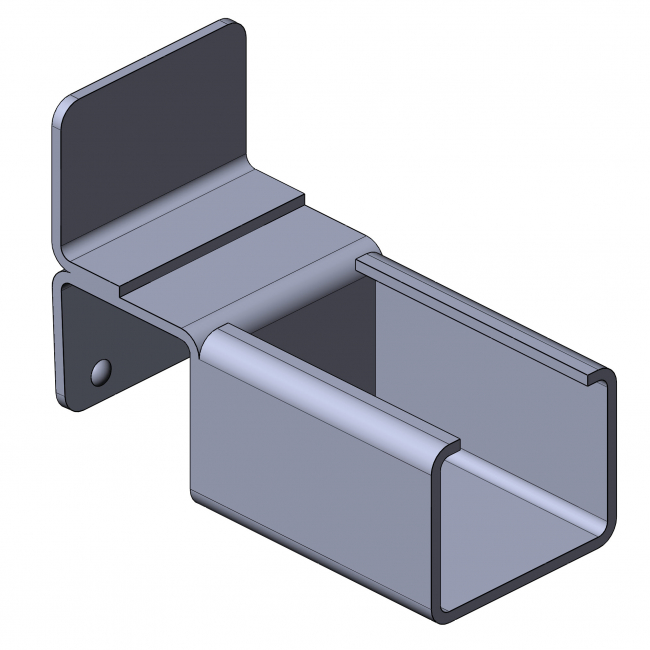 Röllchenleistenaufnahme mit Anschlag, Röllchenleistenaufnahme, Aufnahme, Anschlag, mit Anschlag, Aufnahme für Röllchenleiste, Röllchenleiste, Zubehör, 5053 S 002 VZ 01