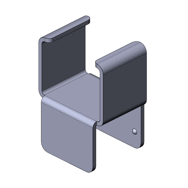 Röllchenleistenaufnahme Zwischenstütze, Röllchenleistenaufnahme, Zwischenstütze, Querverbinder, Kreuzverbinder, Kreuzverbindung, Stütze, Anschlag, Aufnahme für Röllchenleiste, Aufnahme, Röllchenleiste, Zubehör, 5053 S 005 VZ 01