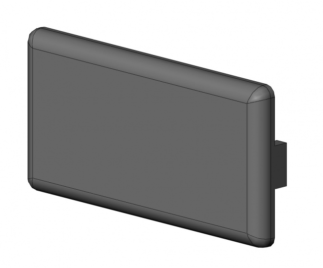 Abdeckkappen rechteckig Abdeckkappe, rechtecki, PA, Bauer Profile