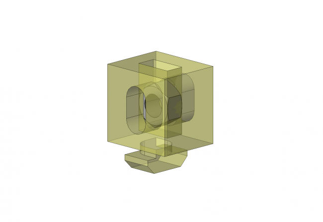 Uniblock transparent Uniblock, PVC hard, yellow, transparent, PVC, window pane, holder, face element, mounting part, addition, extension, accessoir, flexible, Nut 10 6302 K 1006 TR 01