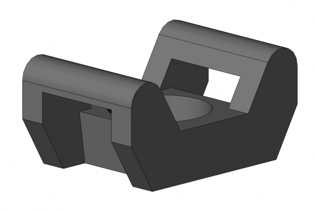 Kabelblock 1-Weg Kabelblock 1-Wege, Kabelblock, 1-Wege, Kammer, Block, Kabelbefestigung, PA, Zubehör, Uni, 6331 K 0001 SW 01