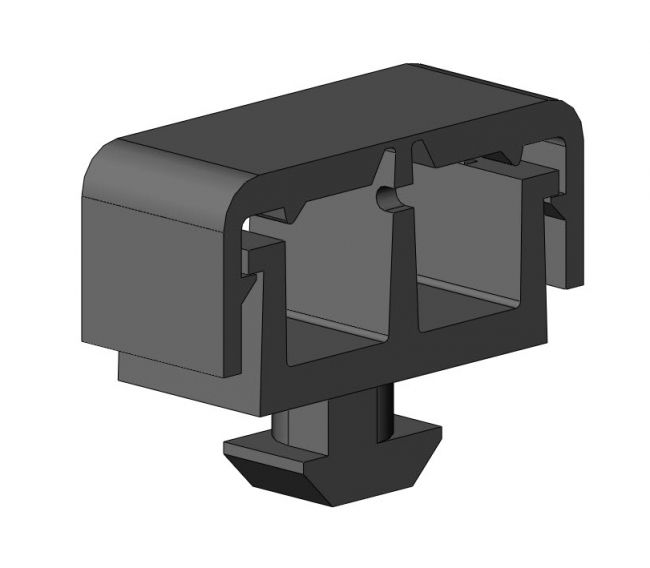 Kabelclip 2-Kammer Kabelclip 2-Kammer, Kabelclip, 2-Kammer, Kammer, Kabelefestigung, PA, Zubehör, Nut 8, Nut 10, 6334 K 0802 SW 01, 6334 K 1002 SW 01