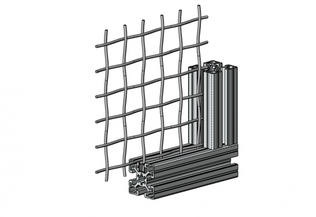 Flächenelemente Gitter, Wellengitter, Verbund, Verbundplatte, Polycarbonat, PC-Platte, AG-Platte, Acrylglas, Lochblech, Alu-Verbundplatte